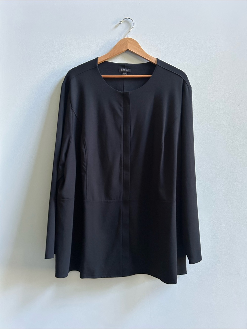 NWOT J. Jill Wearever Collection Black Full Zip  Stretch Top/Jacket, Size 4X